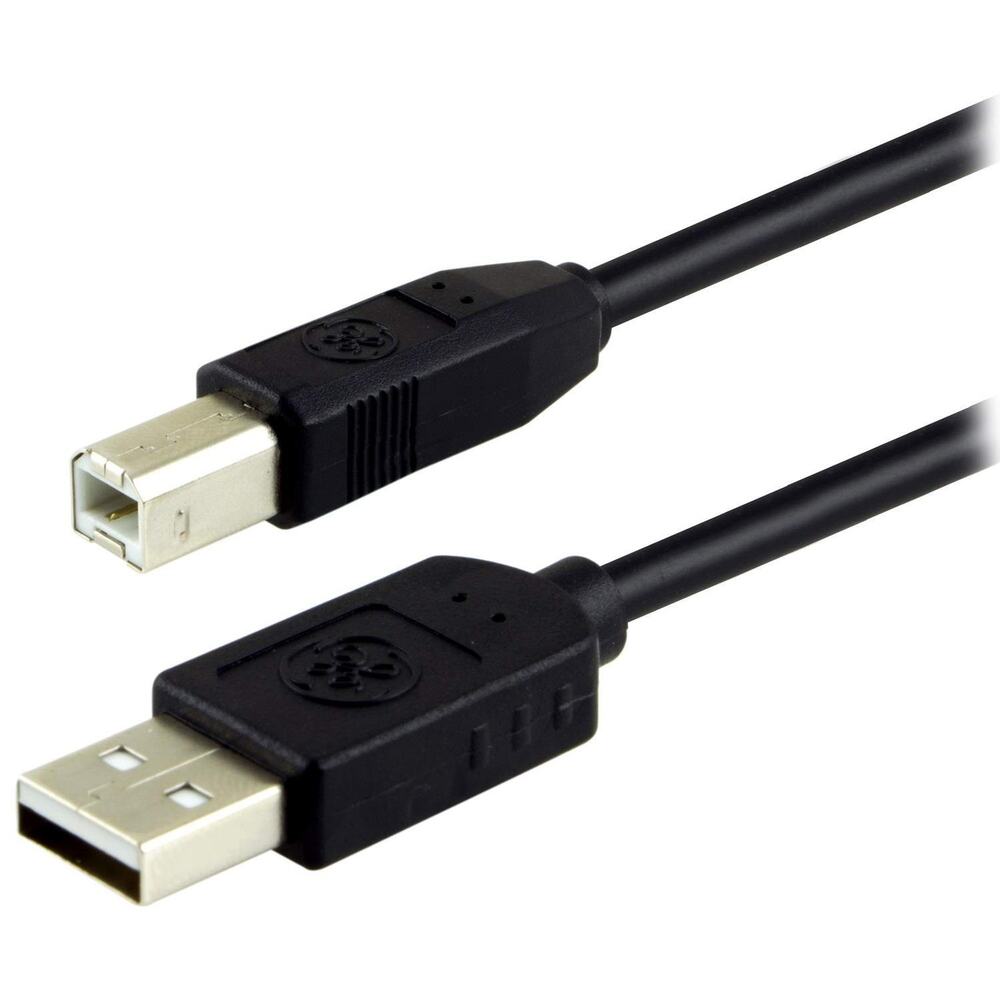 GE Home Electrical USB 2.0 Printer Cable, A Male to B Male Cord, for Printers, S - Picture 2 of 3